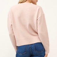 Poker Face Sweater -Dusty Pink